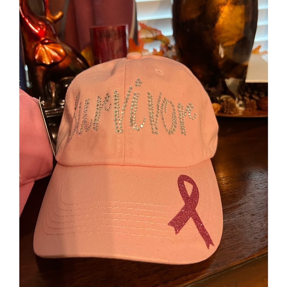 Rhinestone Breast Cancer Awareness Hat  ***New Never Worn